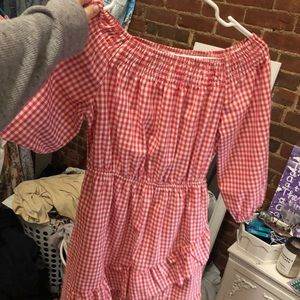 LF ruffle gingham dress